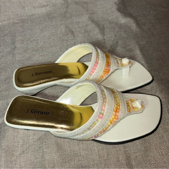 Vintage Renee Flat Thong Sling “Holly” Sandals Size 8.5 - Picture 7 of 11